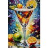 Pintura sobre tela COCKTAIL con marco de fotos Mauro Ferretti 62x3,5x92 cm