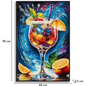 Marco de fotos COCKTAIL con lienzo Mauro Ferretti 62x3,5x92 cm