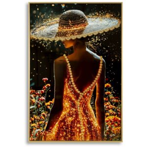 Pintura sobre tela ILLUMY Mauro Ferretti con marco 62x3,5x92 cm