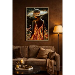 Pintura sobre tela ILLUMY Mauro Ferretti con marco 62x3,5x92 cm