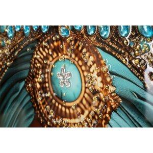 Cuadro en lienzo Maya con marco Mauro Ferretti 50x3,5x100 cm