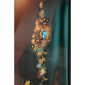 Cuadro en lienzo Maya con marco Mauro Ferretti 50x3,5x100 cm