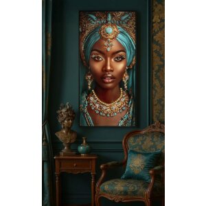 Cuadro en lienzo Maya con marco Mauro Ferretti 50x3,5x100 cm