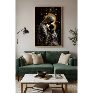 Pintura en lienzo MATERNITY con marco de fotos Mauro Ferretti 60x3,5x90 cm