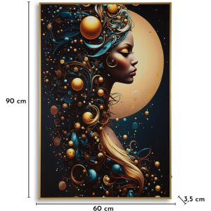 Marco de pared con arte LED "Minerva" de Mauro Ferretti – Lienzo con marco 60x90 cm