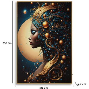Mural LED "Minerva" de Mauro Ferretti – Tela con marco 60x90 cm