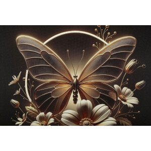 Marco de pared "Butterfly" con LED de Mauro Ferretti – Lienzo con marco 50x50 cm