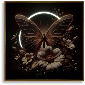 Marco de pared "Butterfly" con LED de Mauro Ferretti – Lienzo con marco 50x50 cm