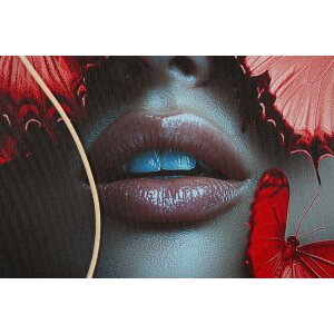 Marco de fotos LED con imagen "Butterflies" de Mauro Ferretti 60x90 cm – Aplicación 3D en acrílico