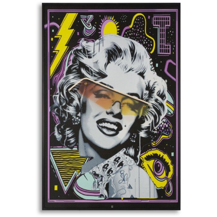 Pintura LED en lienzo "Marilin" 60x90 cm – Aplicación 3D en acrílico