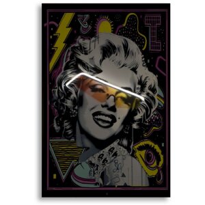 Pintura LED en lienzo "Marilin" 60x90 cm – Aplicación 3D en acrílico
