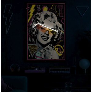 Pintura LED en lienzo "Marilin" 60x90 cm – Aplicación 3D en acrílico