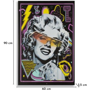 Pintura LED en lienzo "Marilin" 60x90 cm – Aplicación 3D en acrílico