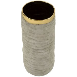 Vaso "Lima Open" Mauro Ferretti Ø14x31,5 cm Gris