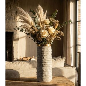 Vaso "Lima Open" Mauro Ferretti Ø14x31,5 cm Gris