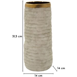 Vaso "Lima Open" Mauro Ferretti Ø14x31,5 cm Gris