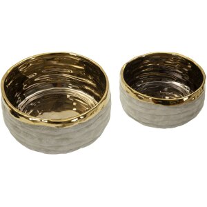 Set de cachepots "Lima" de Mauro Ferretti, 2 piezas, Ø22,5x10,5 cm / Ø18x8,5 cm