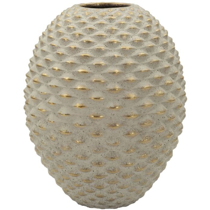 Vaso "Pepipas Ball" Mauro Ferretti Ø23,5x28,5 cm Gris/Gold
