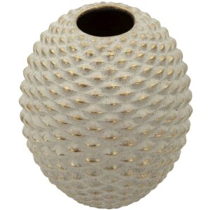 Vaso "Pepipas Ball" Mauro Ferretti Ø23,5x28,5 cm Gris/Gold