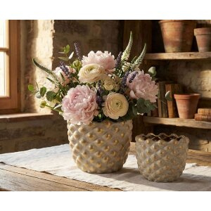 Set de 2 macetas "Pepitas" Mauro Ferretti Ø23x18 cm / Ø18,5x15,5 cm