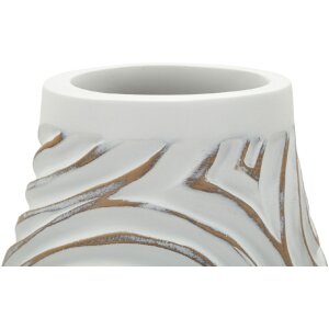 Mauro Ferretti Vase "Oblix" Ø18,5x50 cm Weiß gekälkt