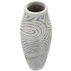 Mauro Ferretti Vase "Oblix" Ø18,5x50 cm Weiß gekälkt