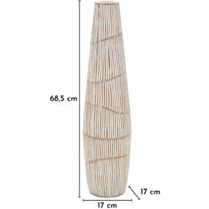 Vaso "Hanoi" Mauro Ferretti Ø17x68,5 cm Blanco con acabado mate