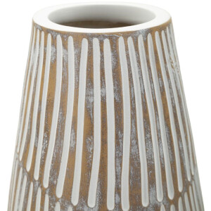 Vaso "Hanoi" de Mauro Ferretti Ø17x47 cm Blanco con acabado mate