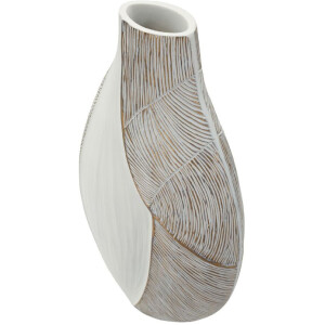 Vaso "Ho Chi Minh" de Mauro Ferretti 29,5x13,5x50 cm Blanco calcáreo