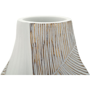 Vaso "Ho Chi Minh" de Mauro Ferretti 29,5x13,5x50 cm Blanco calcáreo