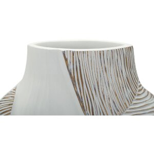 Vaso "Ho Chi Minh" de Mauro Ferretti 27x11,5x31 cm Blanco calcinado