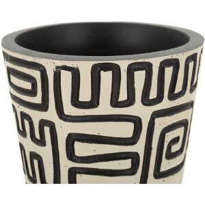 Vaso "Nairobi" de Mauro Ferretti Ø16x86 cm Blanco/Negro