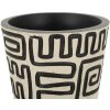 Vaso "Nairobi" de Mauro Ferretti Ø16x86 cm Blanco/Negro