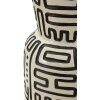 Vaso "Nairobi" de Mauro Ferretti Ø16x86 cm Blanco/Negro