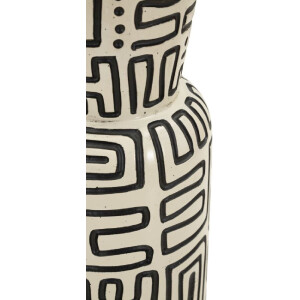 Vaso "Nairobi" Mauro Ferretti Ø15,5x65 cm Blanco/Negro