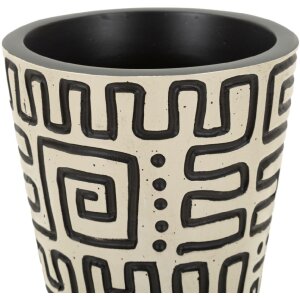 Vaso "Nairobi" Mauro Ferretti Ø15,5x65 cm Blanco/Negro