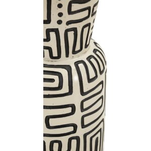 Vaso "Nairobi" Mauro Ferretti Ø15,5x65 cm Blanco/Negro