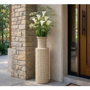 Vasija exterior "Arena" Ø24,5x97 cm, color beige Mauro Ferretti