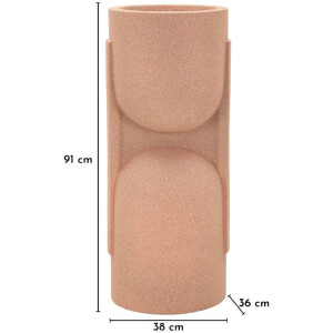 Soporte para macetas exterior "Nui" 38x36x91 cm Rojo