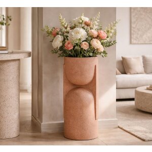 Soporte para maceta exterior "Nui" Mauro Ferretti 36x34x70,5 cm Rojo