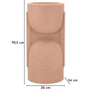 Soporte para maceta exterior "Nui" Mauro Ferretti 36x34x70,5 cm Rojo