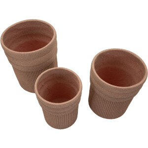 Mauro Ferretti Cachepot Set COLOMBIA 3er Pflanzgefäße Rot