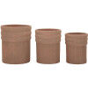 Mauro Ferretti Cachepot Set COLOMBIA 3er Pflanzgefäße Rot