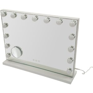 Espejo de mesa HOLLYWOOD LED 55x14x43 cm Blanco Mauro Ferretti
