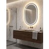 Espejo de pared LED SIMPLE Oval Mauro Ferretti 60x3,5x80 cm Plata