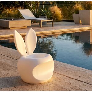 Sofá Bunny de Mauro Ferretti 57x55x79 cm Blanco (altura del asiento 39 cm)