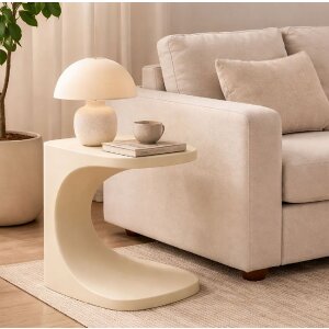 Mesa auxiliar Mauro Ferretti Ibiza Blanca 42x42x52 cm