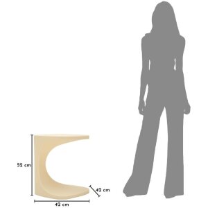 Mesa auxiliar Mauro Ferretti Ibiza Blanca 42x42x52 cm