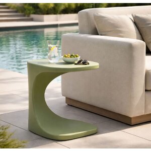 Mesa auxiliar Mauro Ferretti Ibiza Verde 42x42x52 cm