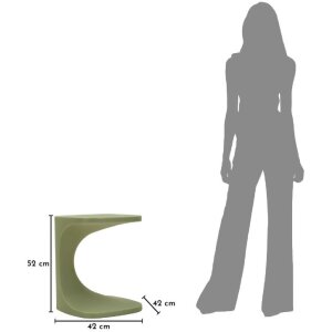 Mesa auxiliar Mauro Ferretti Ibiza Verde 42x42x52 cm